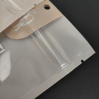 Pochette refermable givrée avec logo personnalisé, sac en plastique mat scellé sur trois côtés pour petits cadeaux et emballages cosmétiques