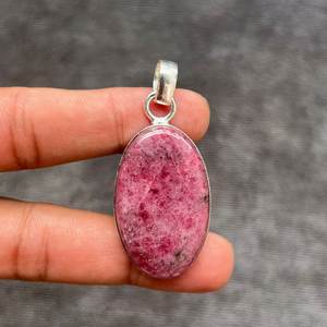 Colgante de Rodonita Hecho a Mano, Gema Rosa Natural, Collar de Cristal Curativo, Regalo para Mujer, Joyería Boho al por Mayor - Product Image 3