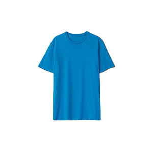 เสื้อยืดคอกลมแขนสั้นผ้าสแปนเด็กซ์/โพลีเอสเตอร์สำหรับผู้ชาย แบบเรียบ ย้อมสีพื้น ไม่ยับ ไม่เป็นขุย รับผลิตตามสั่งขายส่ง - Product Image 5