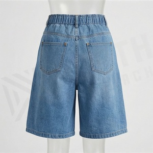 Shorts de Mezclilla Casuales Holgados de Talla Grande para Mujer, Pantalones Anchos de Verano, Bermuda, Corte a la Rodilla, a la Moda, Estilo Urbano - Product Image 2