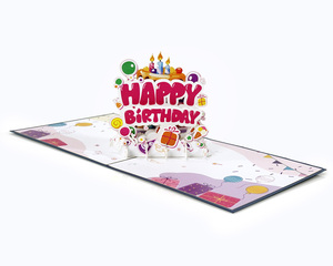 Tarjeta de felicitación 3D emergente para cumpleaños - la mejor opción para amigos y compañeros - Product Image 3