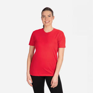 Camiseta de Cuello Redondo de Manga Corta CVC Premium Unisex N6210 de Next Level Apparel, Camiseta Roja para Mujer - Product Image 1