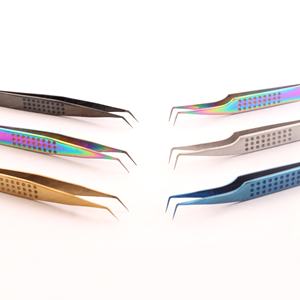 Juego de pinzas para extensiones de pestañas Soft Grip Best de acero inoxidable con puntas puntiagudas hechas a mano para resultados dignos de salón - Product Image 4