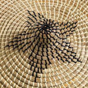 Vietrustic Eco-Friendly <b>Seagrass</b> Storage <b>Basket</b> Handmade Rustic Round Design for Laundry Storage Ninh Binh Vietnam - Product Image 2