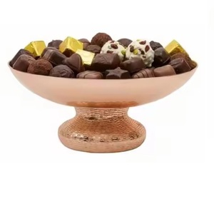 Decoración Única para Cualquier Mesa, Tazón para Servir Frutos Secos de Chocolate, Decoración para el Hogar, Tazón de Metal, Tazón para Servir Dátiles y Frutos Secos - Product Image 2