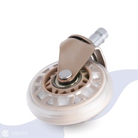 CCE Neue 65mm Roségold Stahl Drehbare Möbelrollen PVC Rennstuhl-Laufrollen für Fitness-Studio & Lager