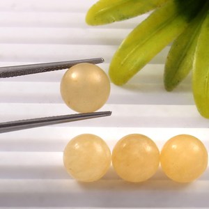 Esferas Redondas Lisas de Ágata Amarilla Natural de 10 mm, Esferas de Cristal Curativas, Gemas Sueltas para la Fabricación de Joyería, Lote al por Mayor - Product Image 2