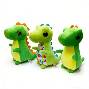 Peluche de dinosaure mignonne personnalisée, dinosaure en peluche dodu debout, poupée en peluche dinosaure aux grands yeux pastel - Product Image 2