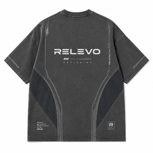 RELEVO INDUSTRIES Unisex Black Short Sleeve V-neck 3D <b>T</b>-<b>Shirt</b> Spandex <b>Polyester</b> Quick Dry Regular Fit Summer Sports Custom Logo - Product Image 5