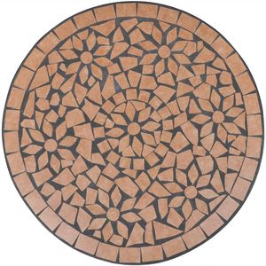 23.6 \ "tavolo bistrot a mosaico in Terracotta per uso esterno - Product Image 3