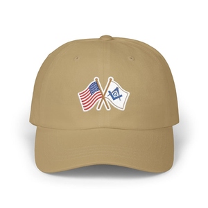 Casquette de baseball Master Mason Blue Lodge - Coton, différentes couleurs, drapeaux croisés - Product Image 3