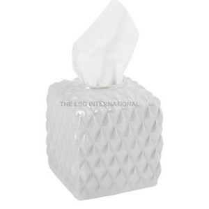 Boîte à mouchoirs en métal de qualité supérieure, couleur blanc brillant, design vintage, taille personnalisée, porte-mouchoirs au prix le plus bas - Product Image 1