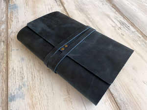 Housse de carnet d'affaires multifonctionnelle A5 en cuir véritable classique, résistante aux odeurs, rechargeable, LNBC-0133 - Product Image 2