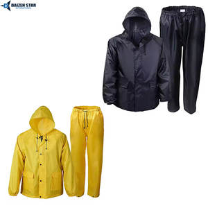 WorkDry Pro Casual Solid Waterproof Seam-Sealed Lightweight Windproof Industrial Rain <b>Jacket</b> & Bib Pants Set - Product Image 6