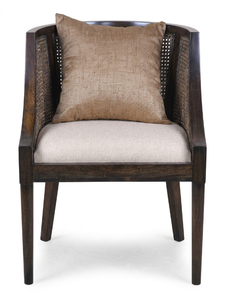 Modern Rattan Restaurant Furniture Dining <b>Chair</b> with Solid Wood <b>Cane</b> Back and Cushioned Seat for Commercial Use - Product Image 2