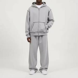 Ensemble de survêtement personnalisé de haute qualité pour l'hiver, sweat-shirt à capuche brodé, 100% coton molletonné, pour femmes, OEM ODM - Product Image 3