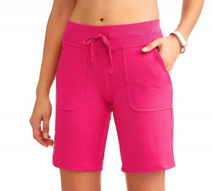 Shorts Deportivos de Cintura Alta para Mujer, Ecológicos, de Felpa Francesa, con Material de Spandex/Poliéster - Product Image 2