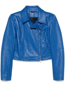 Factory Direct <b>Women</b> Croco Skin Embossed Leather Moto <b>Jacket</b> Genuine Cowskin Crocodile Print Ladies Luxury Coat Custom Size - Product Image 2