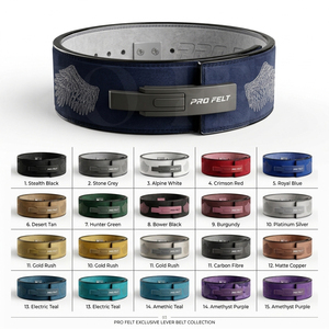 Solid Plain Grey Color Leather Lever Buckle Weightlifting <b>Belt</b> Custom Embroidered Design 13mm Powerlifting Workout Strength <b>Belt</b> - Product Image 1