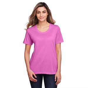 Camiseta Casual de Manga Corta con Cuello Redondo para Mujer, Color Rosa Sólido, Tejido de Punto, Largo Regular, Alta Calidad, Superventas - Product Image 1
