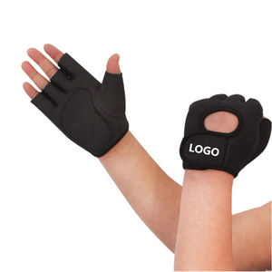 Guantes Deportivos Ligeros y Transpirables con Ribete Cian, Medios Dedos, para Levantamiento de Pesas, Gimnasio, Ejercicio, Agarre de Mano, Palma Acolchada - Product Image 2