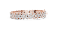 Bracelet tennis en zircon plaqué or 18 carats pour femmes, bijoux de luxe en argent sterling 925