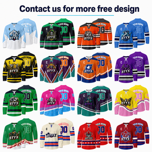Maillot de hockey sur glace unisexe de haute qualité, respirant, personnalisable, vente en gros, hommes, femmes, OEM, sublimation, uniforme de hockey sur glace - Product Image 6