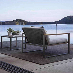 Ensemble de canapés de jardin en métal pour patio, jardin et mobilier d'extérieur moderne - Product Image 5