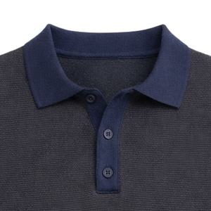 Polo en tricot rayé pour homme, manches courtes, coton premium, col contrastant, coupe ajustée, décontracté, élégant, vêtements d'été, vente en gros - Product Image 4