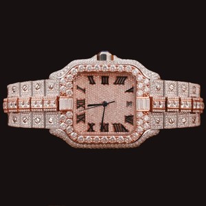 Diamante Moissanita de Diseño de Alta Calidad Premium con Números Romanos, Estilo Clásico, Estilo Hip Hop, Regalo Personalizado para Él - Product Image 1