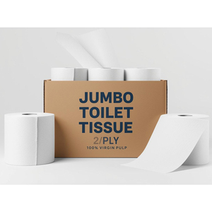 Rollo de Papel Higiénico Jumbo para Tráfico Intenso, Gran Diámetro, Fibra Suave y Duradera para Distribución en Instalaciones Públicas - Product Image 1