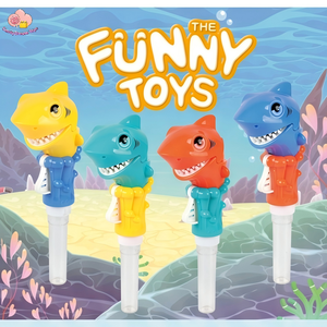 Candydream Juguete de Tiburón de Dibujos Animados con Dispensador de Caramelos, Juguete Interactivo de Plástico con Tubo Dispensador de Caramelos, Juguete de Llenado de Caramelos para Niños, Regalo - Product Image 1