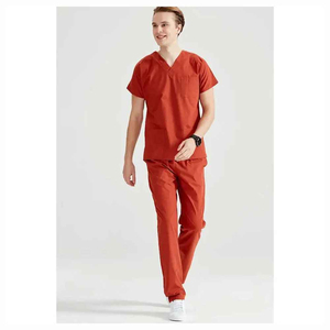 Custom Made Medical <b>Scrubs</b> <b>Set</b> for Men Woven Fabric Spandex Plus Size 3XL OEM Hospital Uniforms for Doctors Nurses - Product Image 4