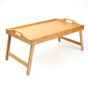 Foldable Bamboo Bed Tray <b>Table</b> for Breakfast, Wooden Serving Tray with Legs, Laptop Desk & Food Serving Tray for Bed & Sofa - Product Image 2