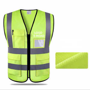 Chaleco de Seguridad Reflectante de Alta Visibilidad, Chaleco de Trabajo de Construcción, Logotipo Personalizado, Transpirable, de Secado Rápido, Unisex, para Todas las Estaciones - Product Image 1