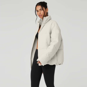 <b>Winter</b> Women's Breathable Eco-Friendly Waterproof Hooded Puffer Jacket Customizable Colors Designs Puffy Windbreaker Quick Dry - Product Image 3