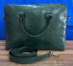 RABADA LMBG Genuine Leather <b>Messenger</b> <b>Bag</b> Large Size Buckle Closure Durable Alligator Pattern Fashion <b>Men's</b> Business Use Chains - Product Image 1