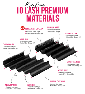 Extensions de cils en vison de qualité supérieure pour volume, vente en gros - Product Image 1