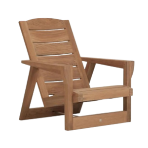 เก้าอี้อาบแดดไม้สักสำหรับกลางแจ้ง รุ่น Adirondack พร้อมที่นั่งแบบระแนงและที่วางแขน เหมาะสำหรับพักผ่อนในสวน โรงแรม และวิลล่า - Product Image 3