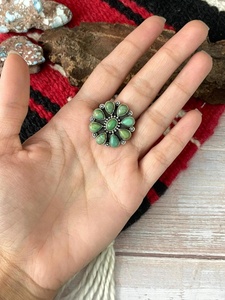 Natural Kingman Turquoise <b>Ring</b> Handcrafted Sterling <b>Silver</b> Southwestern Artisan Gemstone Jewelry Western Boho <b>Statement</b> - Product Image 4