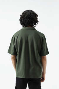 เสื้อเชิ้ตผู้ชายแบบสั่งทำพิเศษ ผ้าฝ้าย 100% ทรงโอเวอร์ไซส์ คอซิป ¼ ซิป พร้อมโลโก้พิมพ์ดิจิทัล ระบายอากาศได้ดี ทรงหลวม สไตล์ฮิปฮอป - Product Image 4