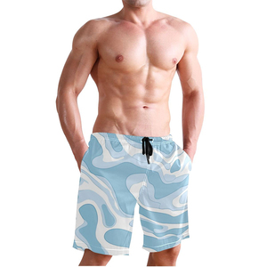 Shorts de bain pour hommes de haute qualité, décontractés, à séchage rapide, respirants, écologiques, imperméables, en tissu 100% polyester, taille élastique - Product Image 4
