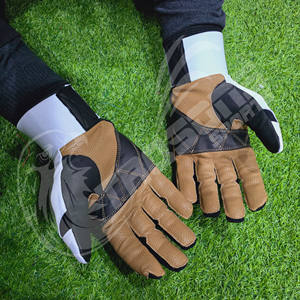 Guantes de bateo TRQSONS personalizables de cuero genuino con puño largo para béisbol - Product Image 4