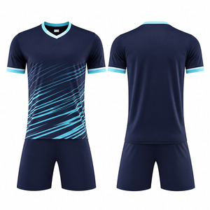 Conjunto de Camiseta de Fútbol Sublimada Transpirable al por Mayor, Cuello en V, Manga Corta, 100% Poliéster, Unisex, Impresión Personalizada, Secado Rápido, para Entrenamiento - Product Image 6