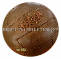Ballons de football en cuir antique rétro vintage de haute qualité, légers et personnalisables, avec gants de boxe