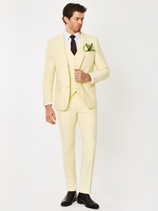 Traje de 3 Piezas para Hombre, Blazer, Chaleco y Pantalones Resistentes a las Arrugas, Cómodo para la Oficina y Reuniones - Product Image 1