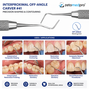 Instrumento Dental 3, 3S Carver de Acero Inoxidable para Tallar, Dar Forma y Contornear Composite, OEM Zetomed Pro - Product Image 3