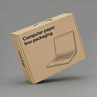 Boîtes d'emballage pour ordinateur portable en carton ondulé biodégradable à fermeture magnétique, découpe personnalisée, robustes, avec logo personnalisé