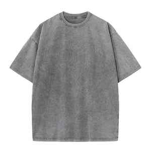 เสื้อยืดโอเวอร์ไซส์วินเทจพิมพ์ลายโลโก้ตามสั่ง ผ้าฝ้าย 100% ซันเฟด ล้างสีแบบแอซิดวอช ขายส่ง - Product Image 3