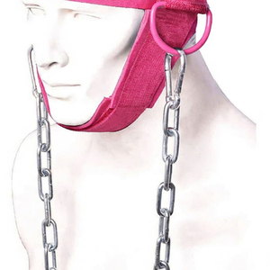 Neoprene Heavy Duty Breathable Professional Protection Neck <b>Training</b> <b>Head</b> Harness Double Ring Closure Chain for Weight Lifting - Product Image 3